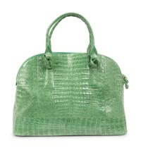 Nancy Gonzalez Green Crocodile Zip Top Bag, 2000-10s