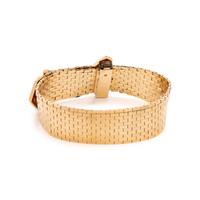 TIFFANY & CO., RETRO, YELLOW GOLD, RUBY AND DIAMOND BELT MOTIF BRACELET