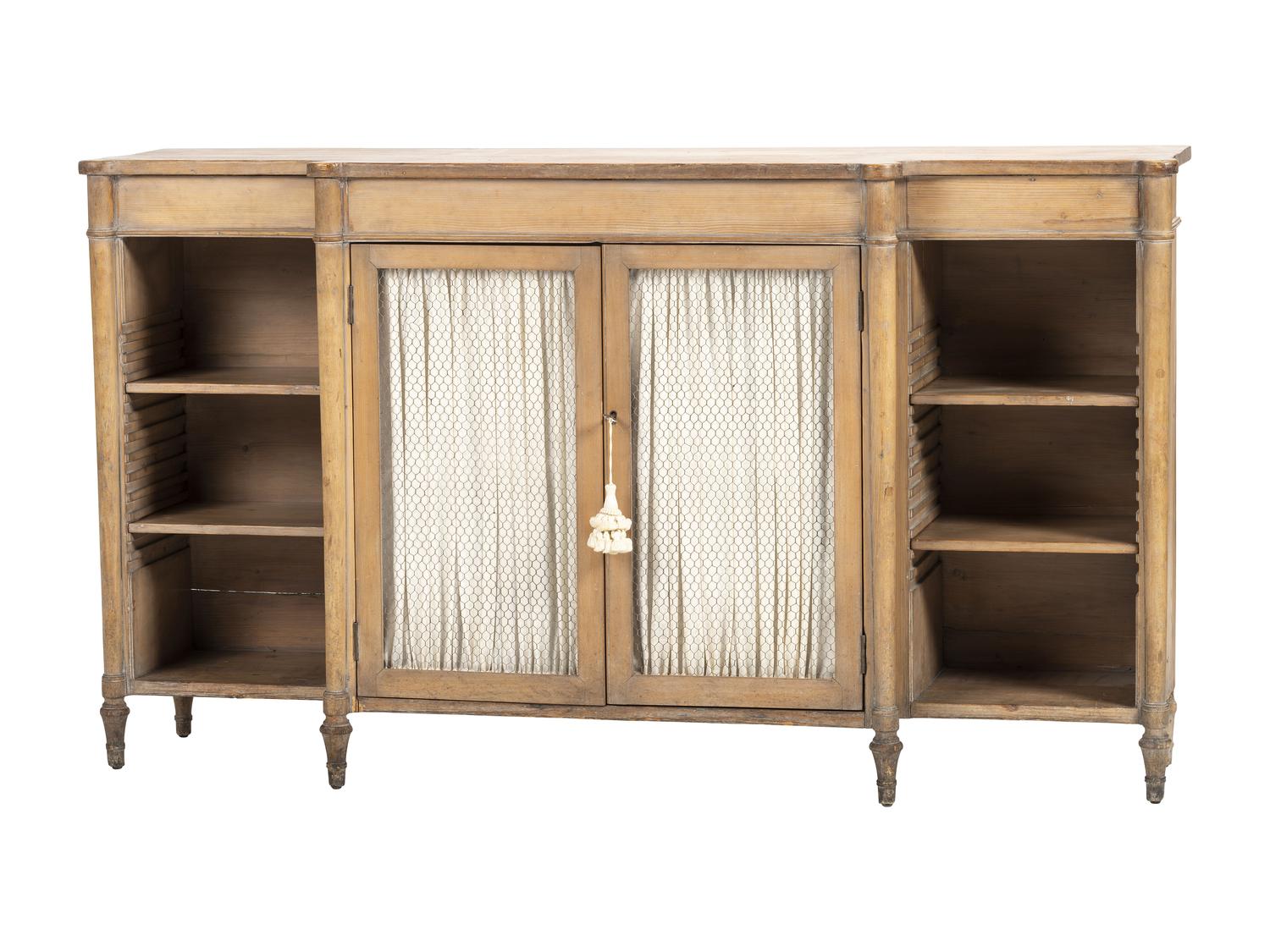A Regency-Style Pine Bookcase Cabinet