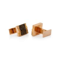 LAPPONIA, YELLOW GOLD AND PYRITE CUFFLINKS