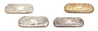 Four American Silver Pince Nez Cases, 19th Century, Various Makers, comprising a gilt wash case made for Tiffany & Co., with glasses in
