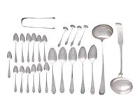 An Assembled Group Of Twenty-Five Federal Silver Tablewares