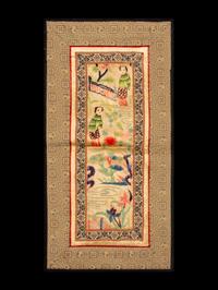 A Collection of 33 Chinese Embroidered Silk Panels 近代 綉片33幅