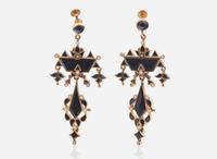 A Pair of Victorian Onyx Drop Earrings