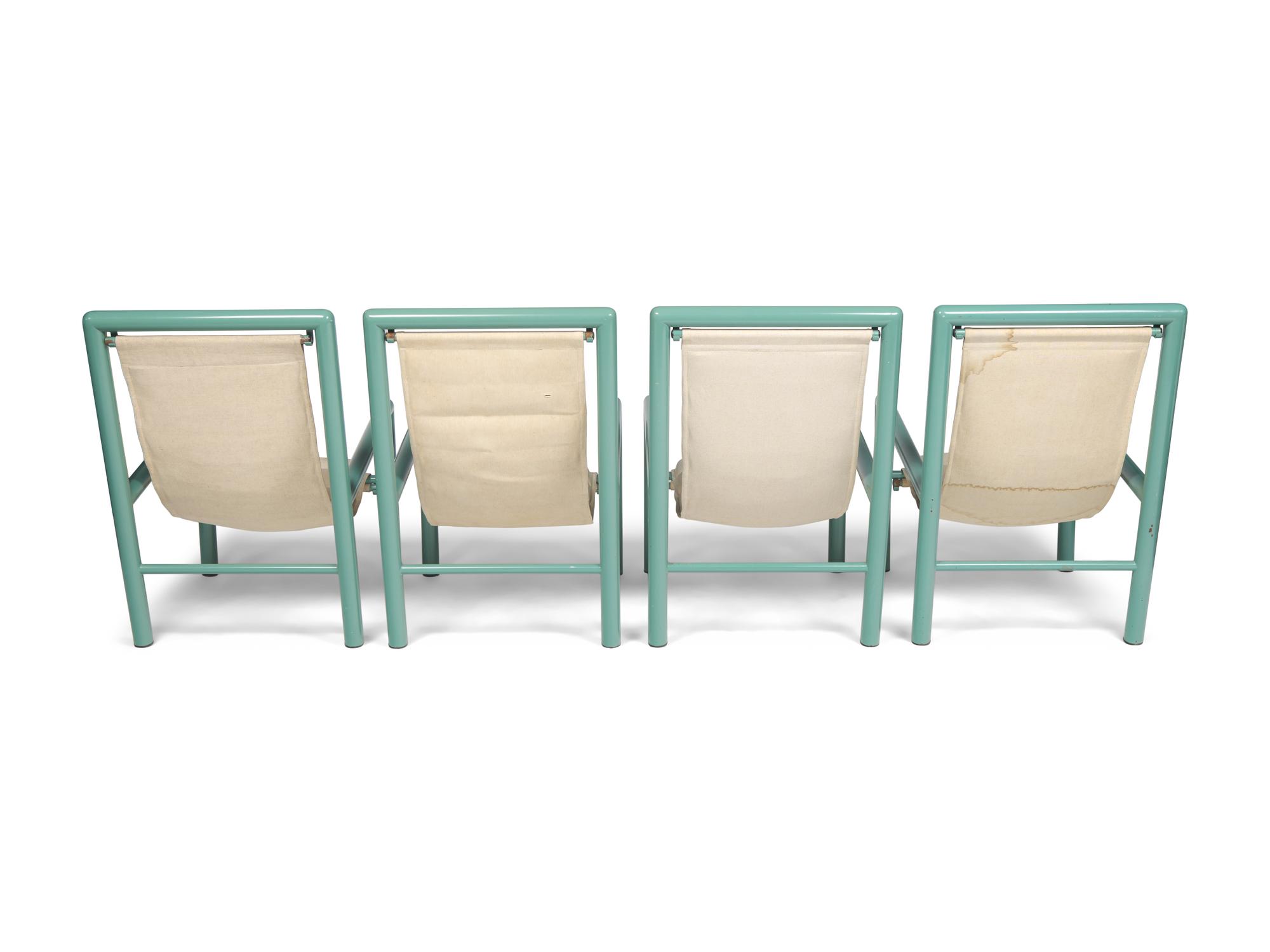 A Set of Four Robert Mallet-Stevens Deck Chairs