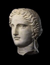 A Roman Marble Head of a Goddess