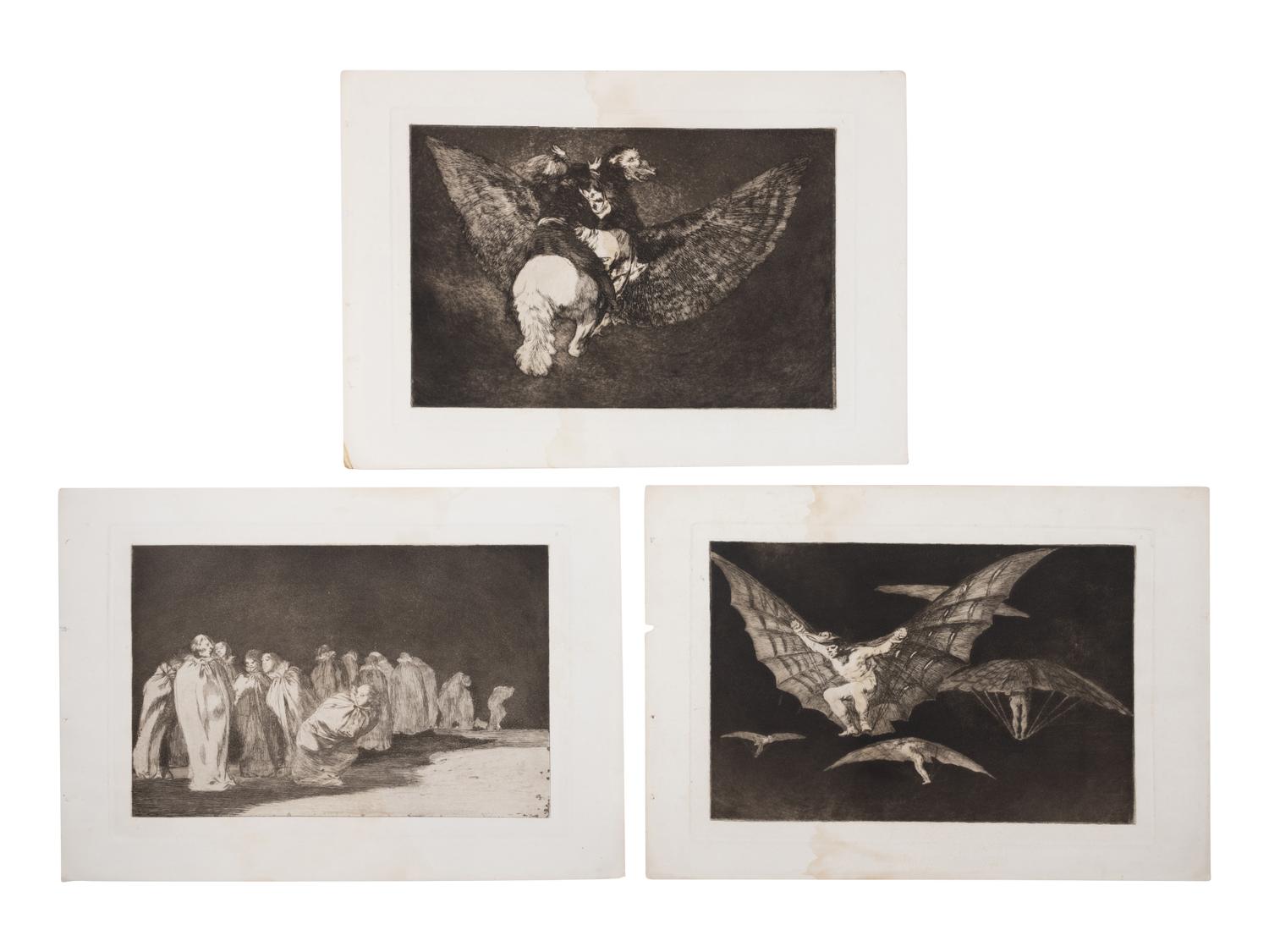 GOYA Y LUCIENTES, Francisco de (1746-1828). Los Proverbios . Madrid: Real Academia de Nobles Artes de San Fernando, 1864.