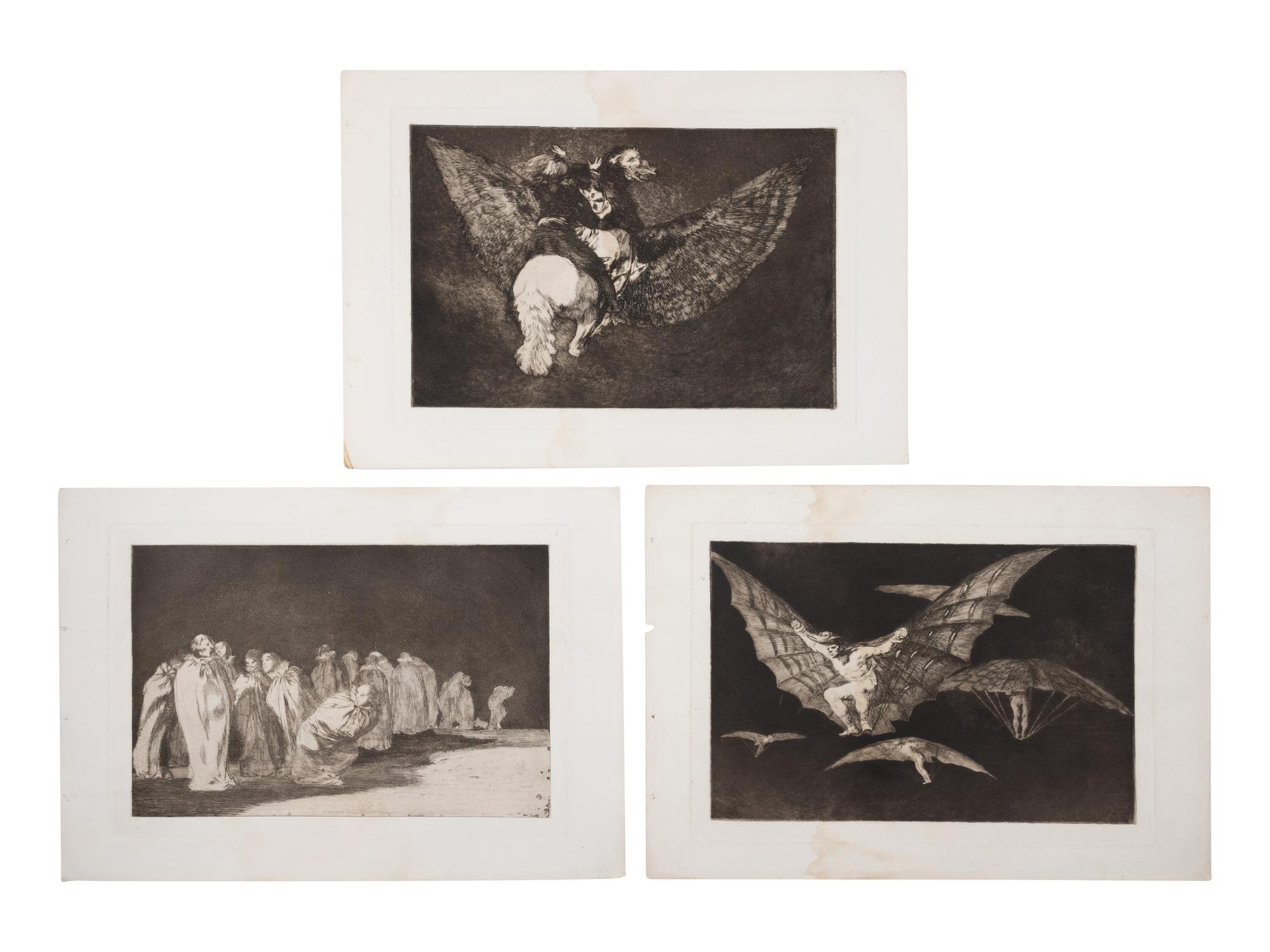 GOYA Y LUCIENTES, Francisco de (1746-1828). Los Proverbios . Madrid: Real Academia de Nobles Artes de San Fernando, 1864.