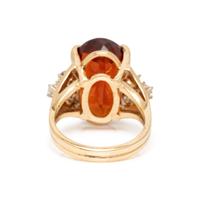 CITRINE AND DIAMOND RING
