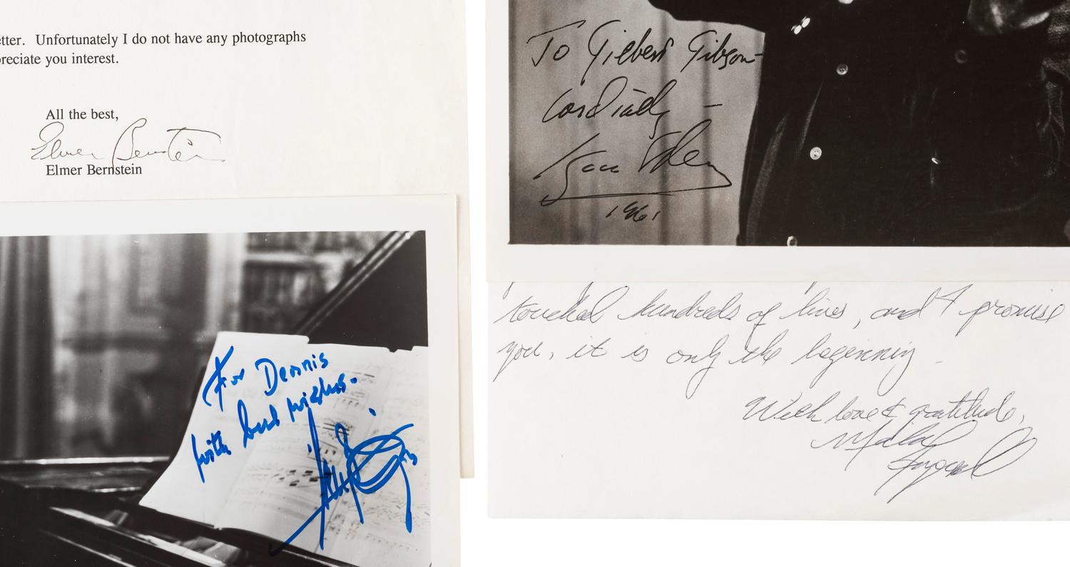 [MUSICIANS]. Autograph collection featuring musicians and composers.
