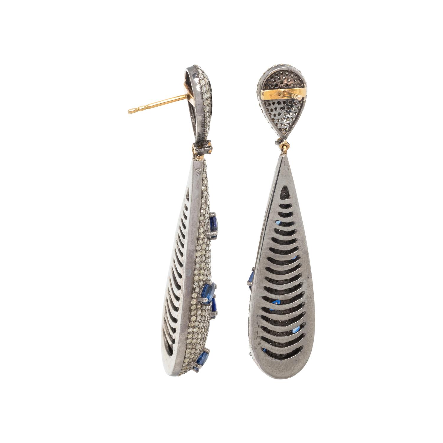 KYANITE AND DIAMOND EARRINGS