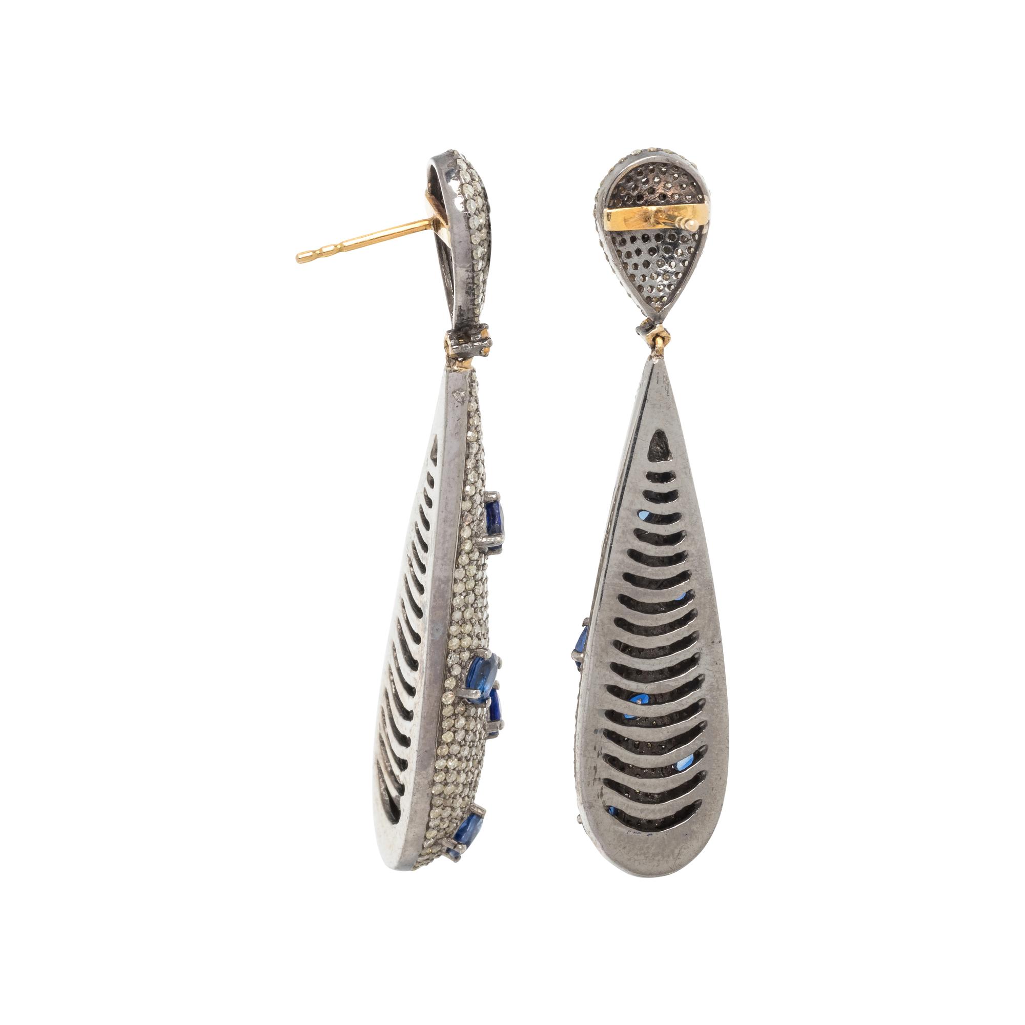 KYANITE AND DIAMOND EARRINGS