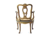 A Venetian Rococo Painted Armchair