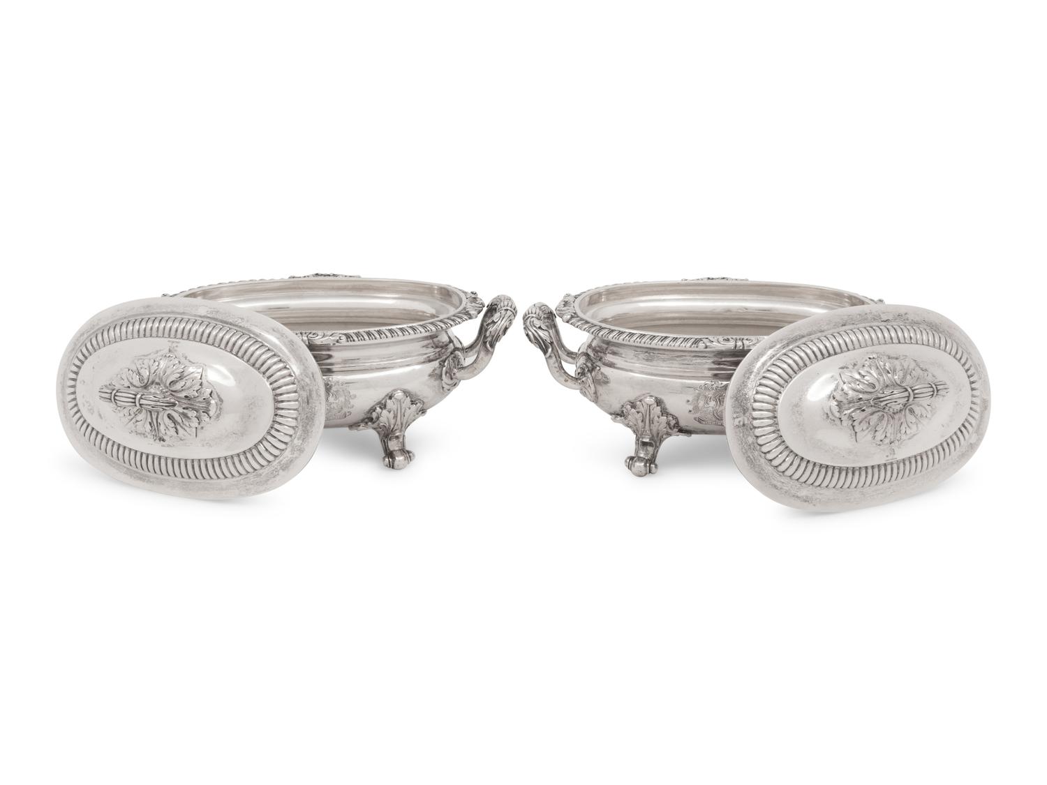 A Pair of George III Silver Sauce Tureens