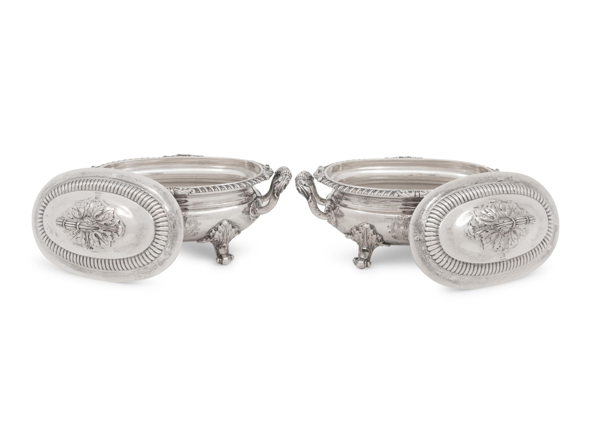 A Pair of George III Silver Sauce Tureens