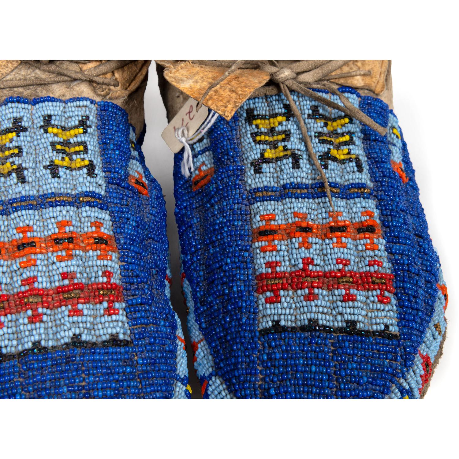 Plains Beaded Hide Moccasins