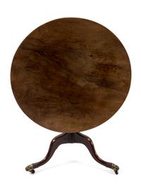A George III Style Tilt-Top Table Height of first 29 x diameter 39 inches. — 19TH CENTURY