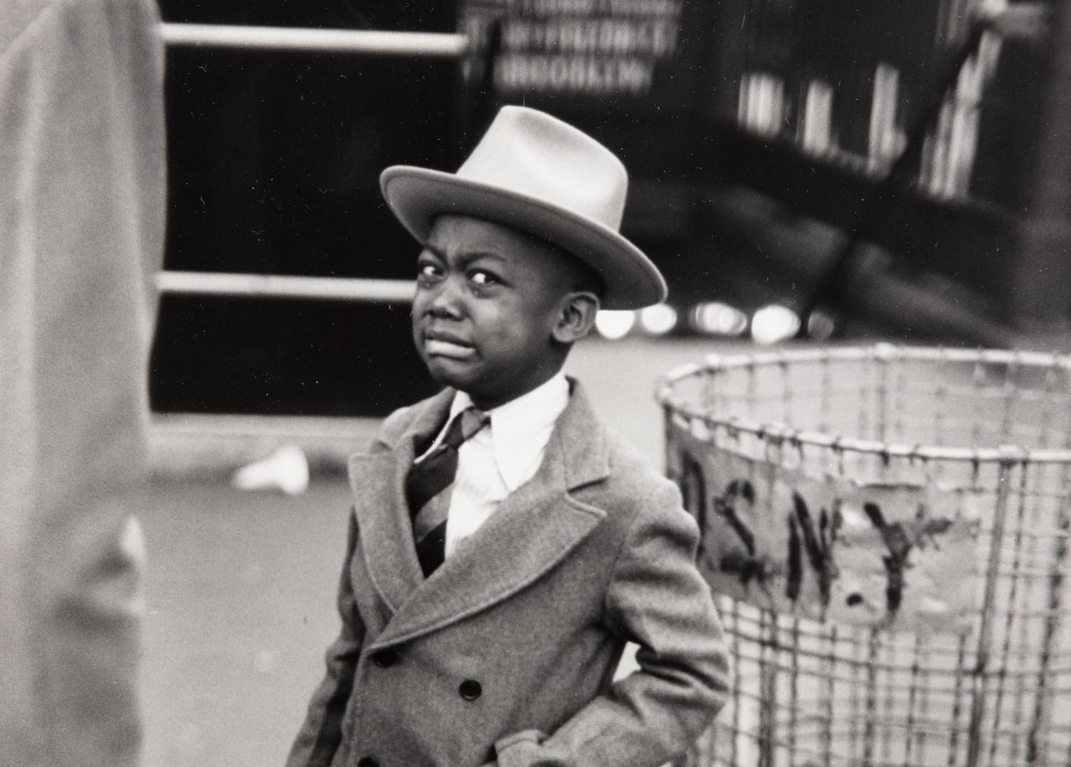 Ruth Orkin (1921-1985) Tired Little Boy Crying Outside Circus, Madison Square Garden, NYC, 1948