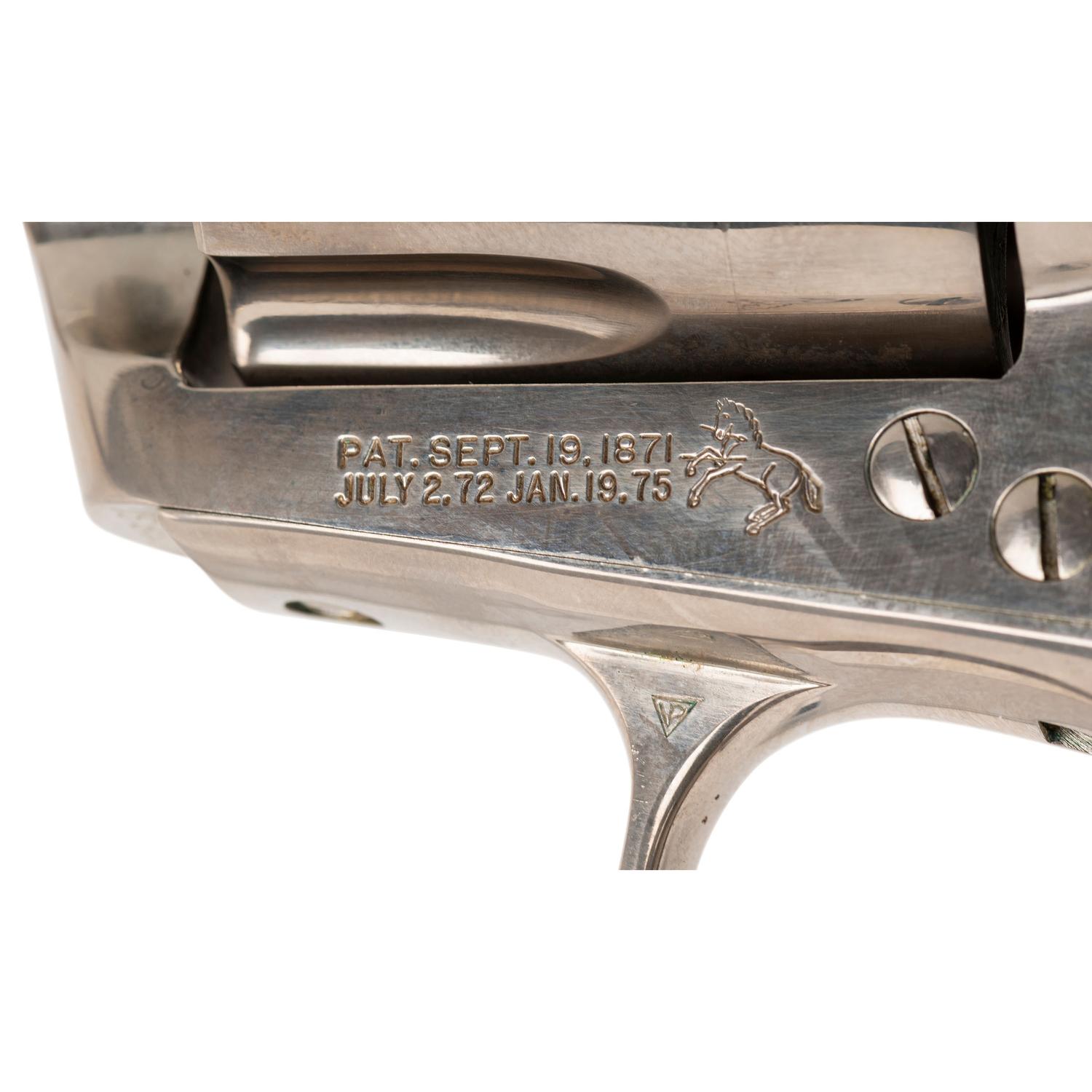 **Nickel Colt Single Action Army Revolver in .45 Colt
