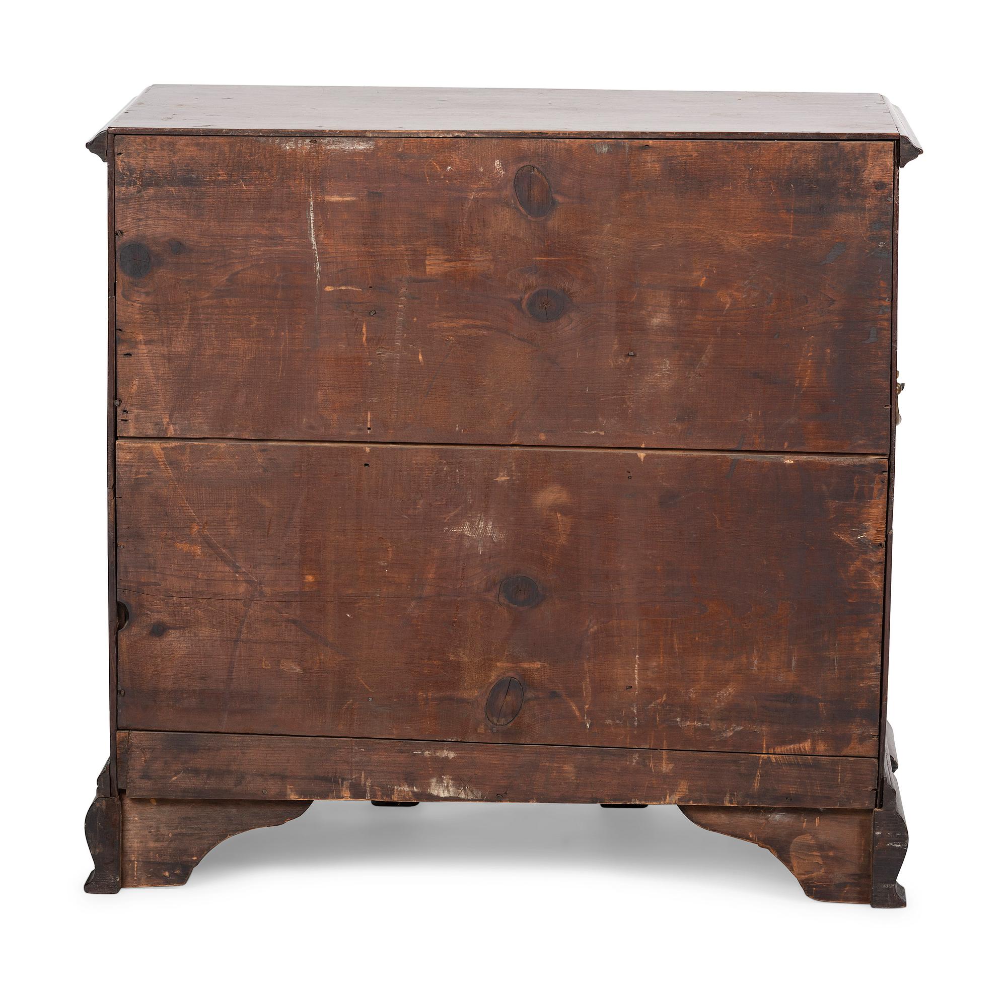 A Chippendale Style Shell-and-Block Carved Mahogany Kneehole Desk
