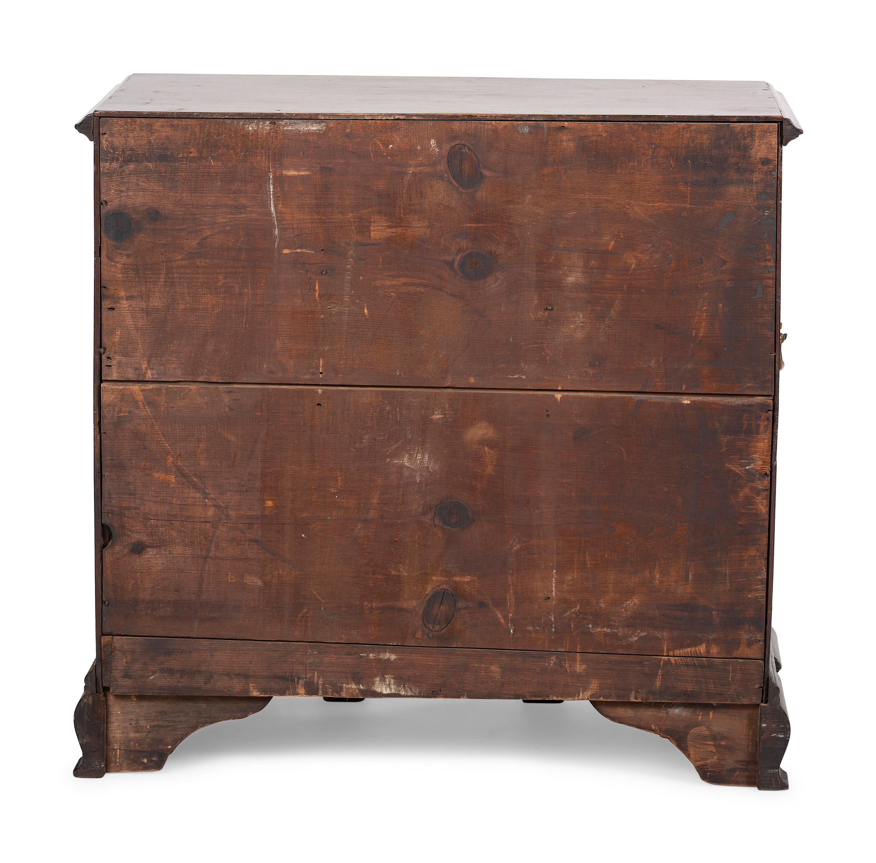 A Chippendale Style Shell-and-Block Carved Mahogany Kneehole Desk