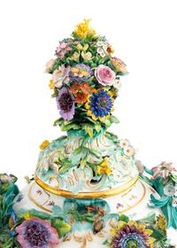 A Pair of Large Meissen Porcelain Urns