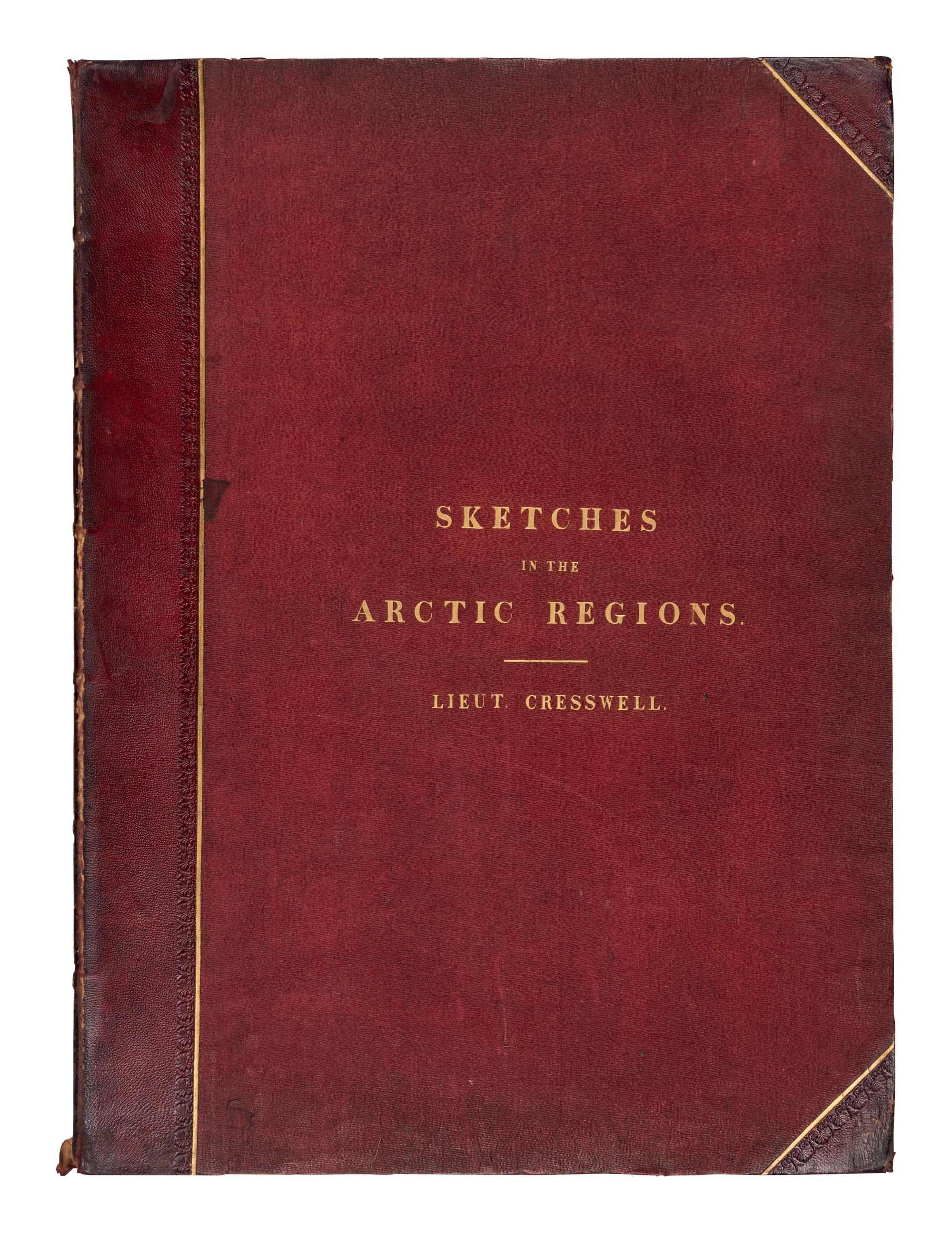 CRESSWELL, Samuel Gurney (1827-1867). A series of eight sketches in colour (together with a chart of the route), by Lieut. S. Gurney Cresswell, of the voyage of H.M.S. Investigator (Captain M’Clure), during the discovery of the North-west passage . London: Day and Son, 1854.