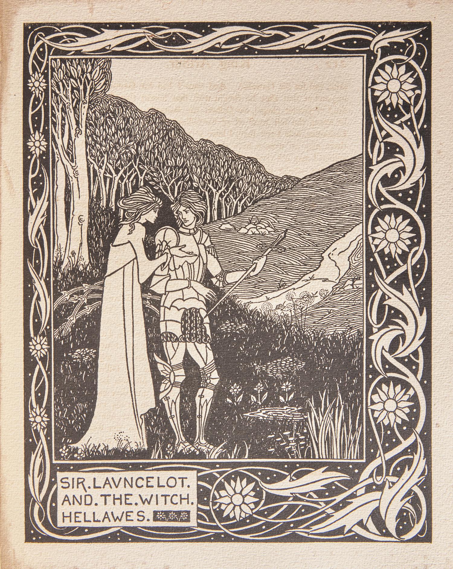 [Children's & Illustrated] [Beardsley, Aubrey] Malory, Thomas. The Birth Life and Acts of King Arthur of his Noble Knights of the Round Table their Marvellous Enquests and Adventures the Achieving of the San Greal and in the End Le Morte DArthur with the Dolourous Death and Departing Out of This World of Them All