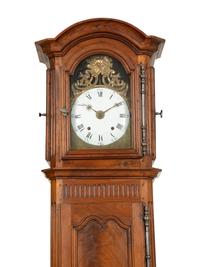 A French Provincial Walnut Longcase Clock