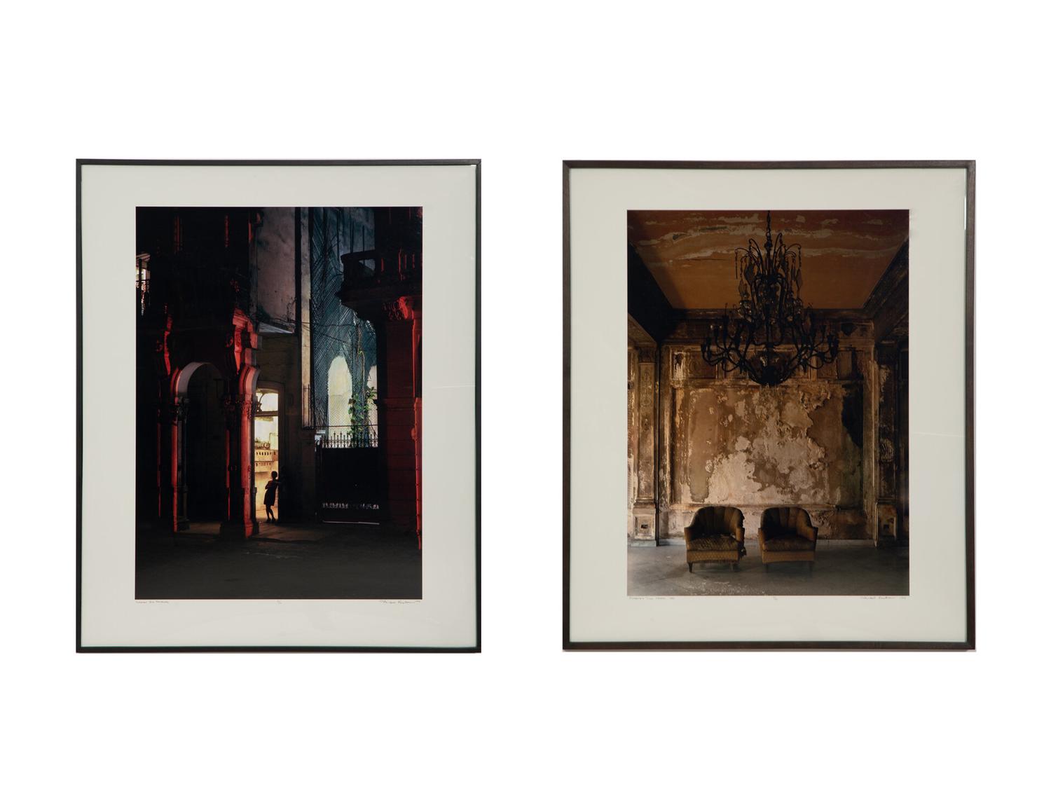 A pair of photographs ( Isabella's Two chairs, 1999; and Woman in Doorway, 1999 )
