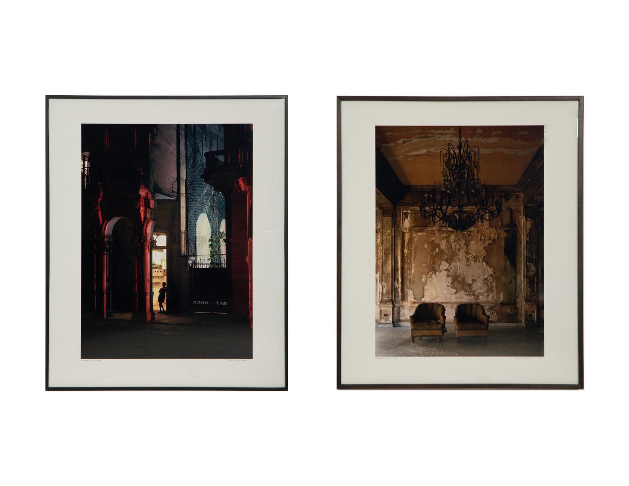 A pair of photographs ( Isabella's Two chairs, 1999; and Woman in Doorway, 1999 )