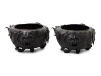 A Pair of Bronze Jardinières