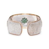 MARIO BUCCELLATI, SILVER, YELLOW GOLD AND JADE CUFF BRACELET