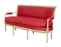 A Directoire Style Gray-Painted Canape