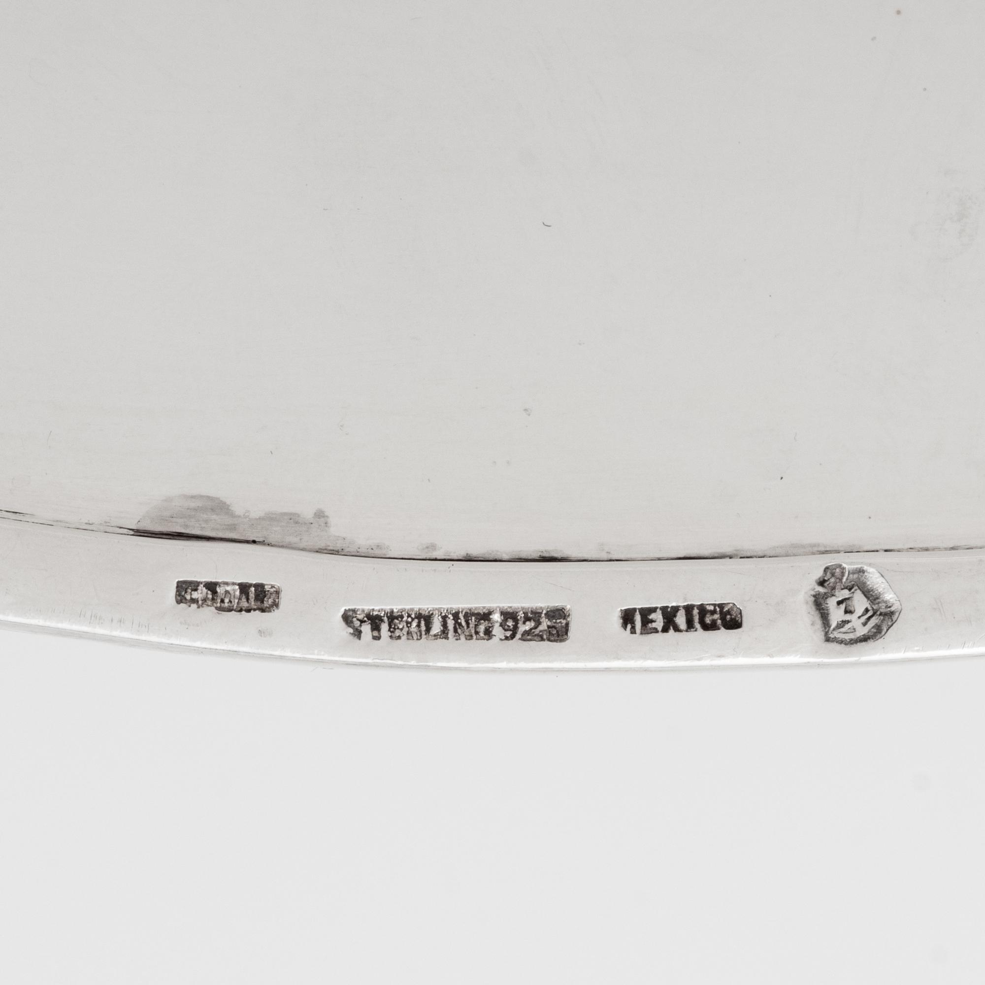 Three Mexican Silver Trays