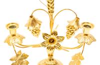 A Group of Gilt Metal Floral Table Decorations