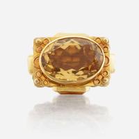 A collection of three Victorian gold and gem-set items