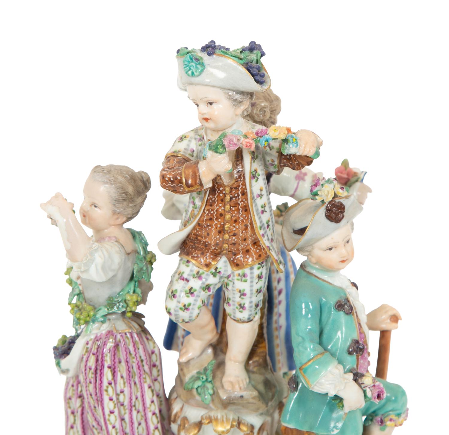 Two German Porcelain Figural Groups