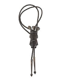 A Navajo Silver and Turquoise Katsina Bolo