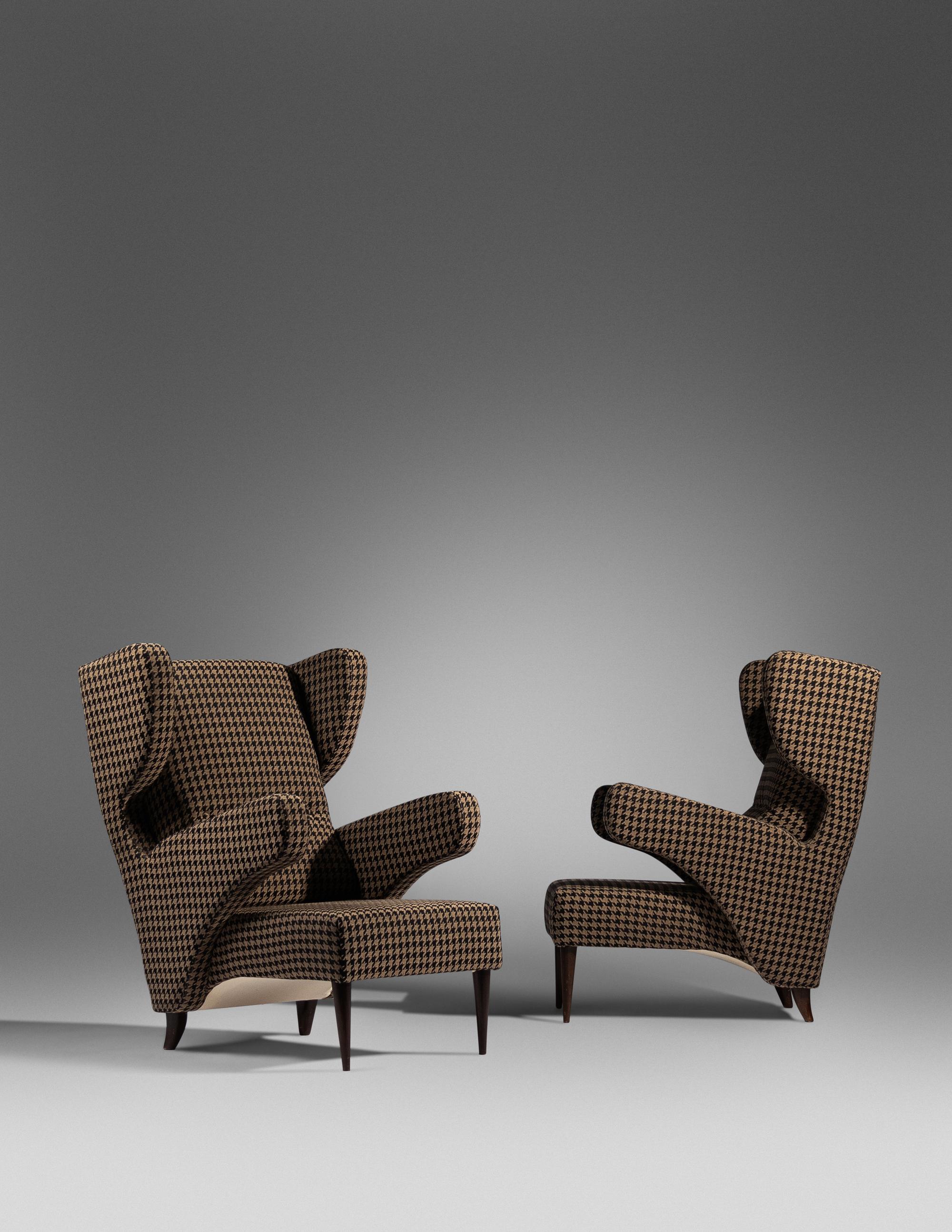 Pair of Wing-Back Armchairs