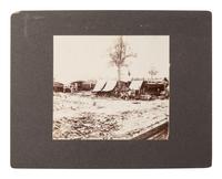 [CIVIL WAR]. A group of 2 photographs with Civil War subject matter, incl. General Ferrero with officers of the IX Corps at Petersburg and Union troops occupying a Confederate redoubt on the North Anna River.