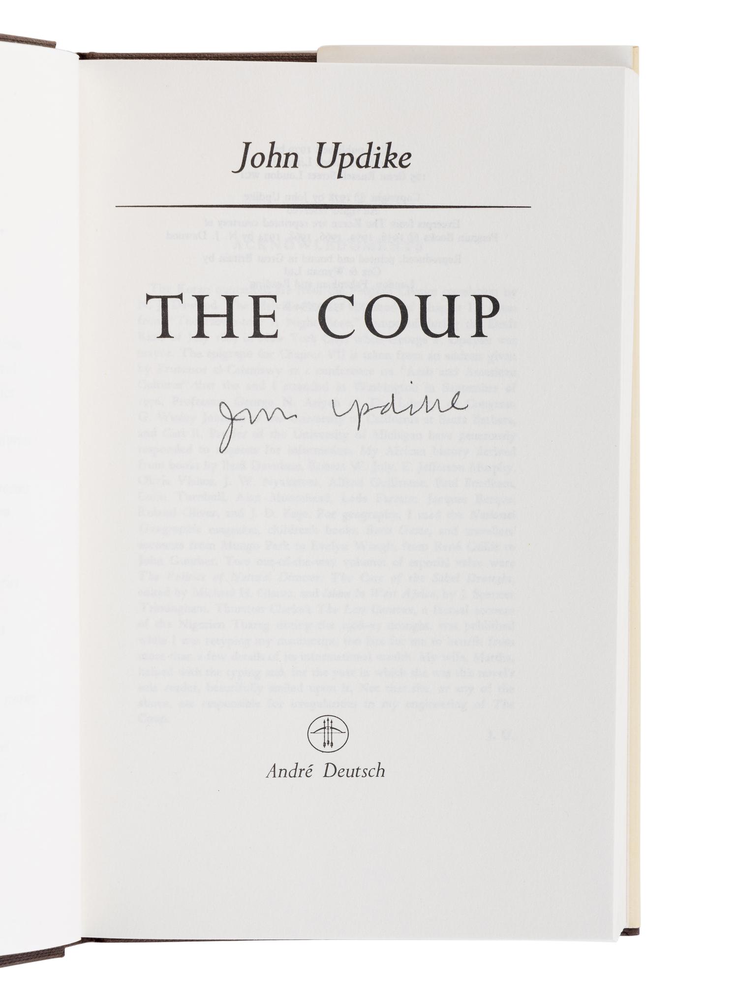 UPDIKE, John (1932-2009). A group of 19 FIRST EDITIONS of Updike’s works, MANY SIGNED, comprising: