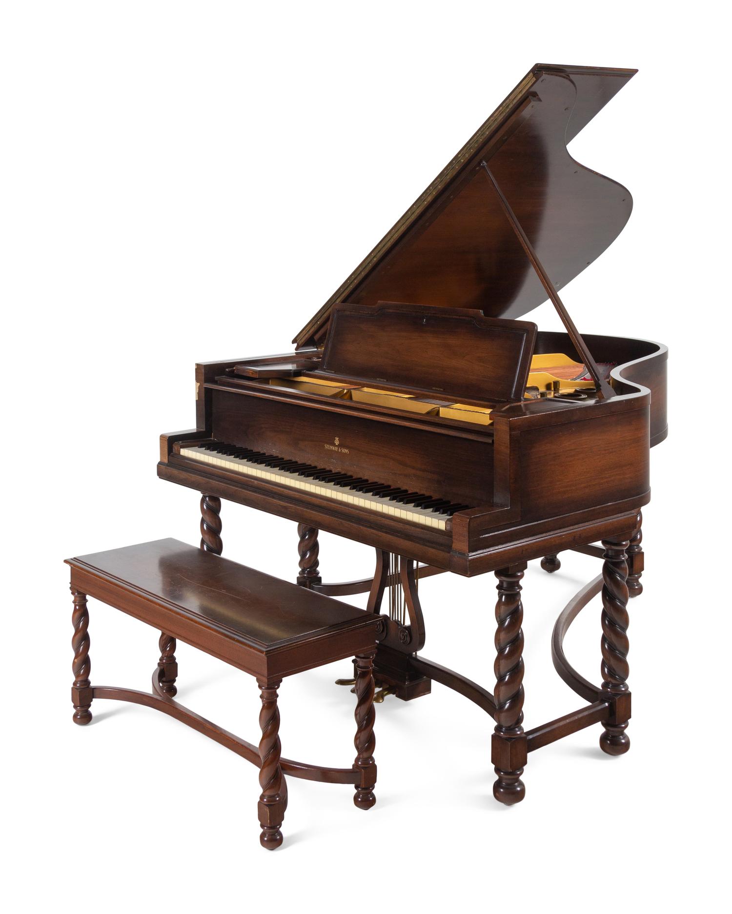 A Steinway and Sons Model L Grand Piano