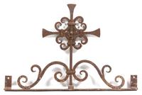 A Continental Ironwork Cross Height 19 x width 30 inches. — 18TH CENTURY