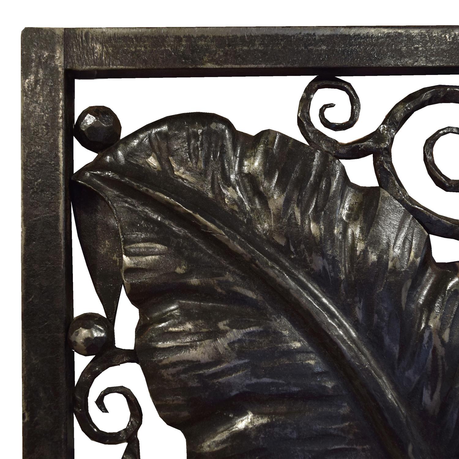 A Wrought Iron Decorative Grill 18" W x 1" D x 18" H — France, Circa 1930