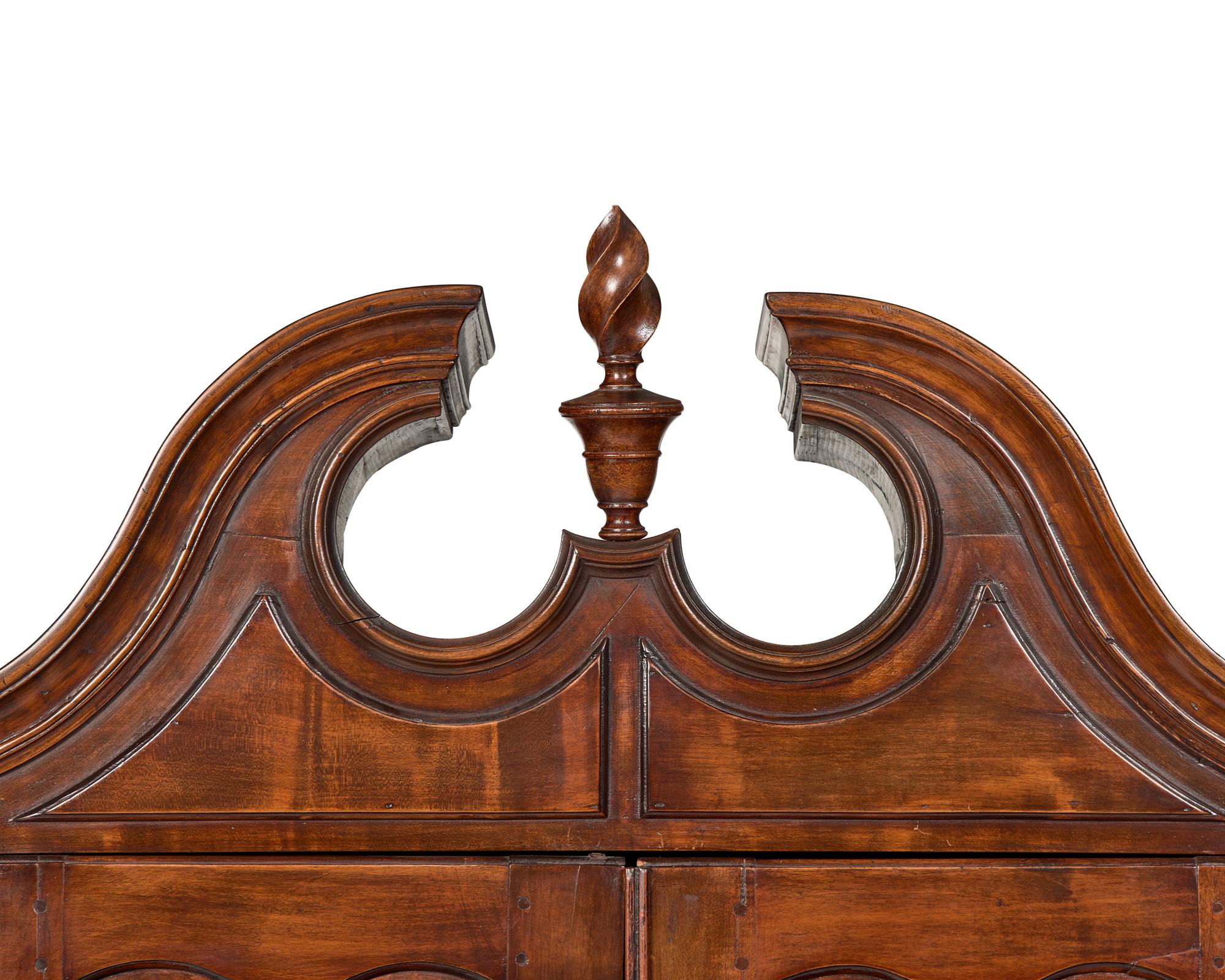 A Chippendale Mahogany Secretary Bookcase