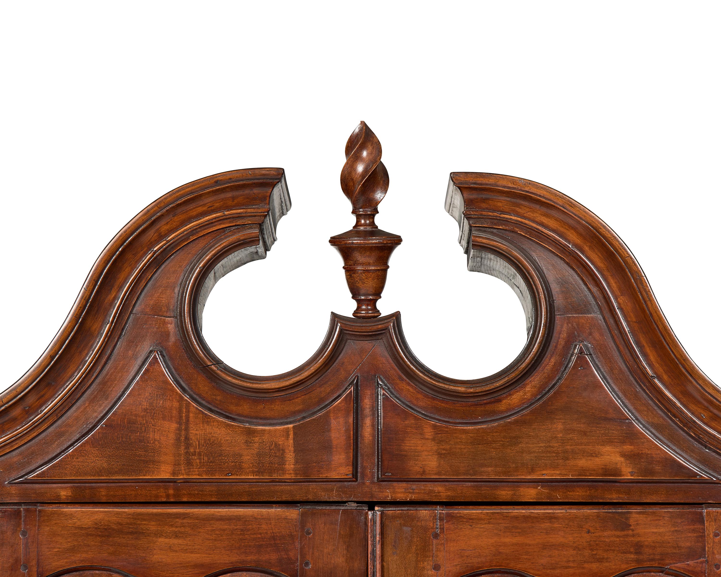 A Chippendale Mahogany Secretary Bookcase