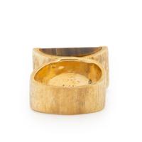 Tiger's Eye, Diamond, and Yellow Gold Ring