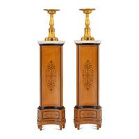 A Pair of Late Empire Gilt Bronze Tazze