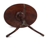 A Federal Beehive-Turned and Figured Mahogany Candlestand